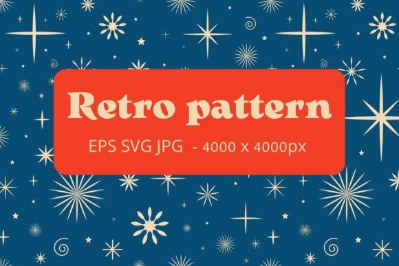 A Blue Retro Christmas Pattern for Polished Editorial Graphics