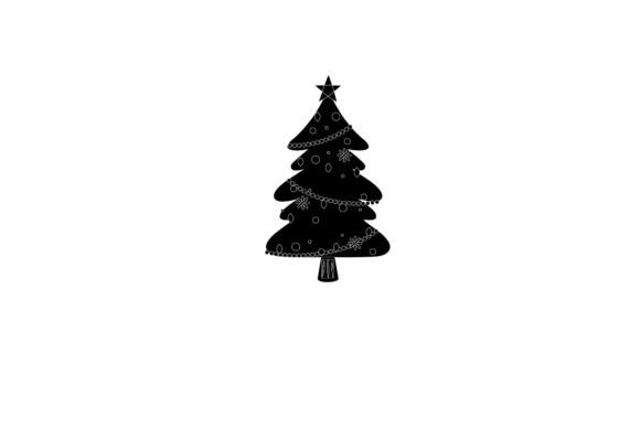 A Christmas Silhouette Design for Graphic Illustrations