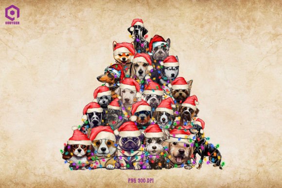 A Designer's Review of Dog Christmas Tree Lights Graphics