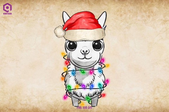 A Designer's Review of Llama Christmas Tree Lights Graphics