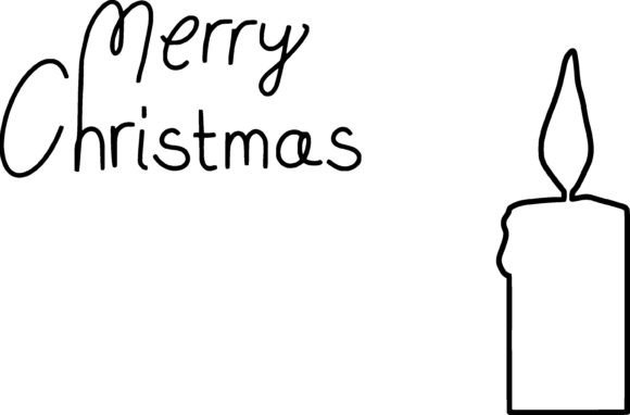 A Festive Candle Banner Graphic for Holiday Illustrations