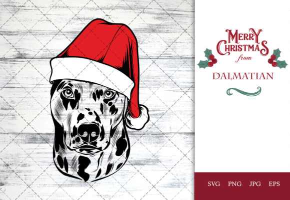 A Festive Dalmatian Graphic for Craft & Brand Design