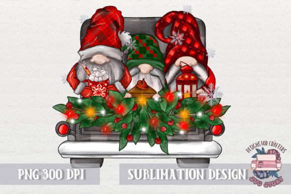 A Festive Gnome Truck Graphics for Product Creators