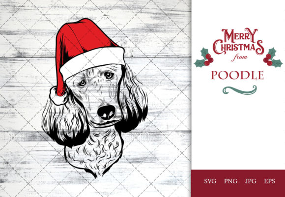 A Festive Poodle Graphic for Crafts & Marketing