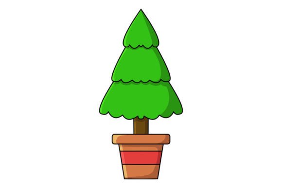 A Festive Vector Tree for Modern Brand Graphics