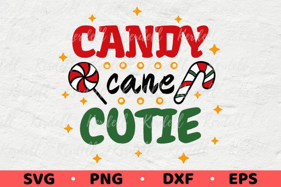 Candy Cane Cutie: A Sweet Graphic for Festive Illustrations