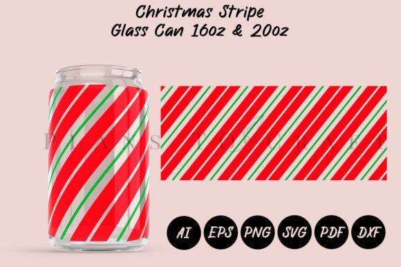 Christmas Stripes: A Festive Graphic Asset for Crafts