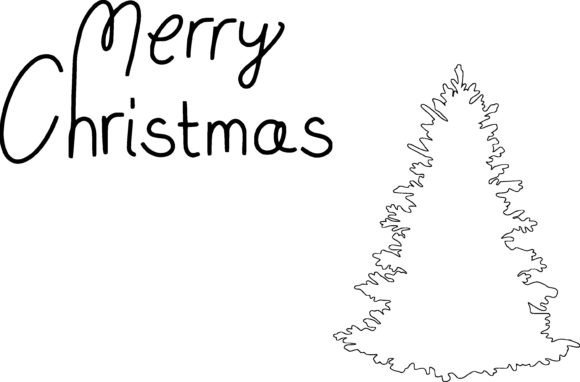 Evaluating the Merry Christmas Fir Tree Banner Outline for Embroidery