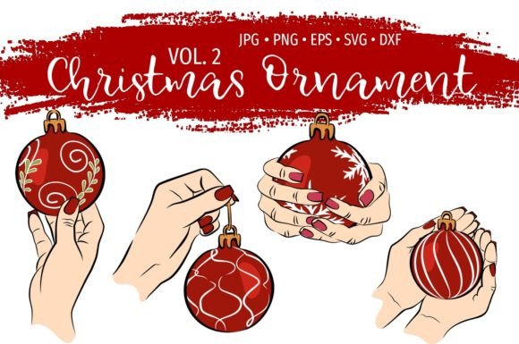 Holding Christmas Ornaments Graphics for Brand Identity