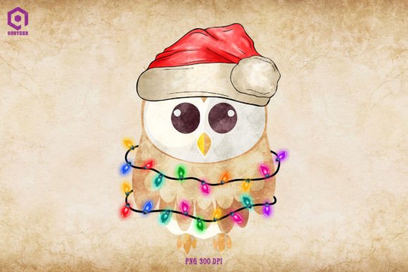 Owl Christmas Tree Lights: A Graphic Asset for Seasonal Branding